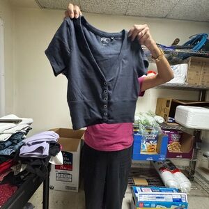 PACsun Gray Button-Up top